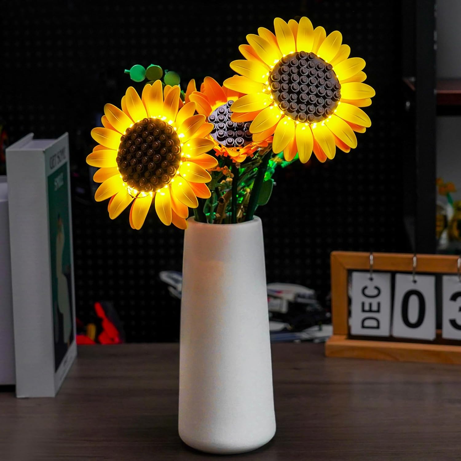 BrickBling Light Compatible with Lego Sunflower Bouquet, LED Lighting Compatible with Lego 11502, Light up Your Botanical Collection (Lights Only, Excluding Flower Set)