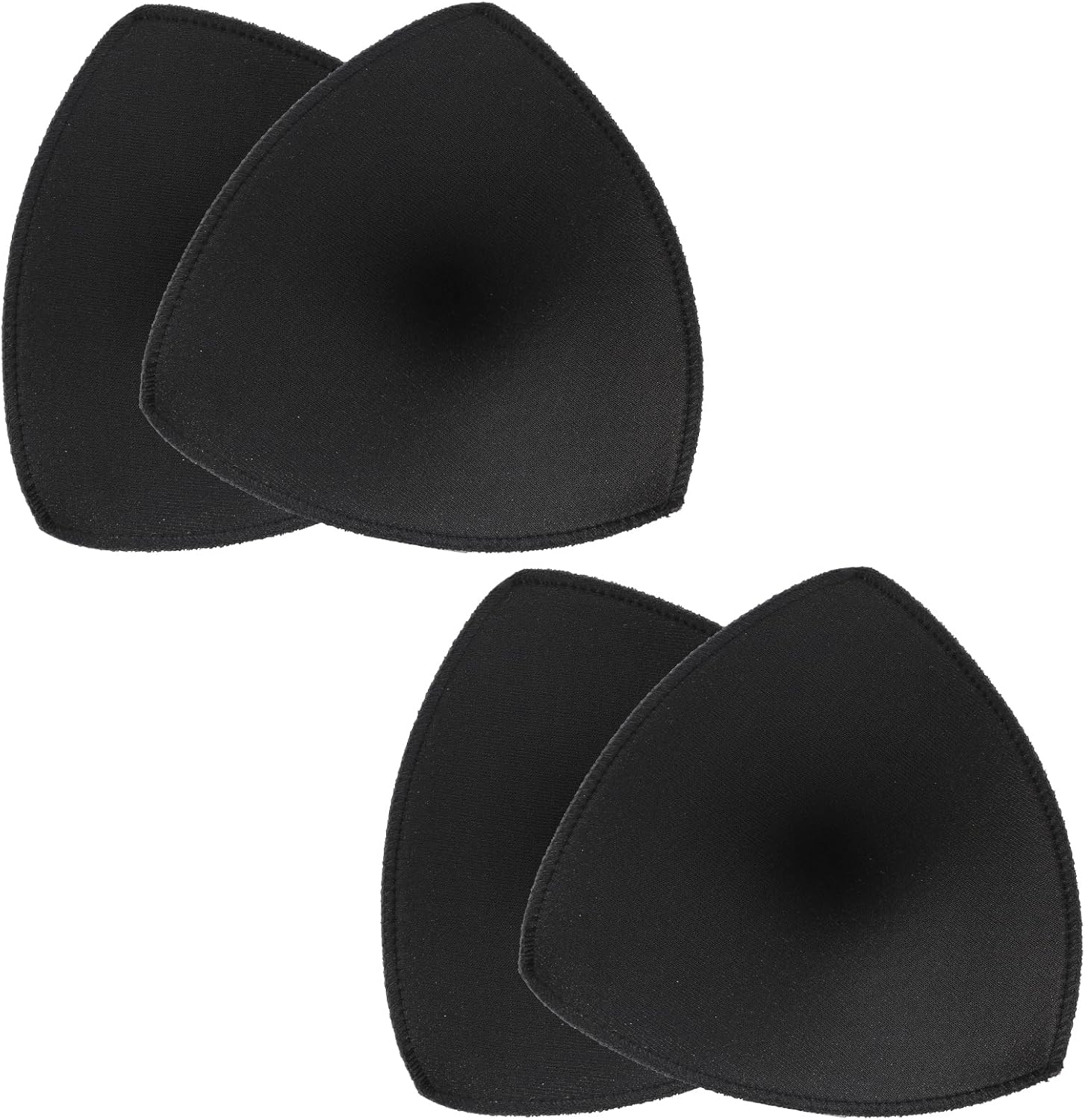 InnoHHustle 2 Pairs Push Up Triangle Bra Inserts - Removable Soft Sponge Pads for Sports Bras, Yoga Tops & Bikinis (A-C Cups)