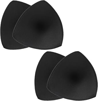 InnoHHustle 2 Pairs Bra Cups Inserts Triangle Sports Bra Inserts Push Up Breast Bra Insert Pads Removable for Woman