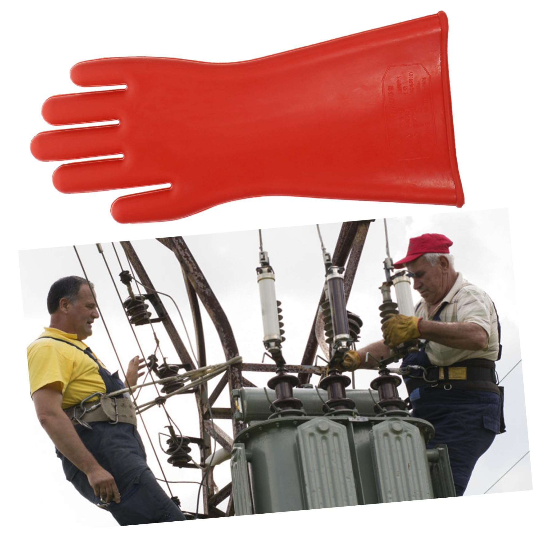Guantes Aislantes de Goma para Electricistas Protección Alta Tensión Flexibles y Duraderos Guantes de Trabajo Cómodos Unisex para Uso Interior y Exterior