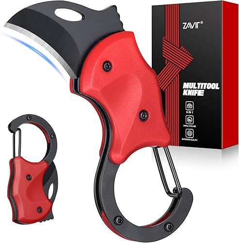 Miniatura 9 de ZAVIT Cuchillo de bolsillo pequeño para hombres, cuchillo multiherramienta EDC, regalos para hombres, hermano, tío, regalos para camping, pesca,