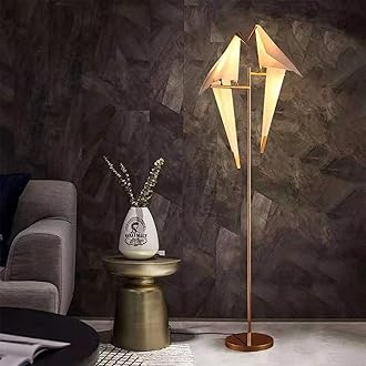 72 inch Modern Bird Floor Lamp Golden Finish Bird Swing Lamp Suitable for Bedroom Study Living Room