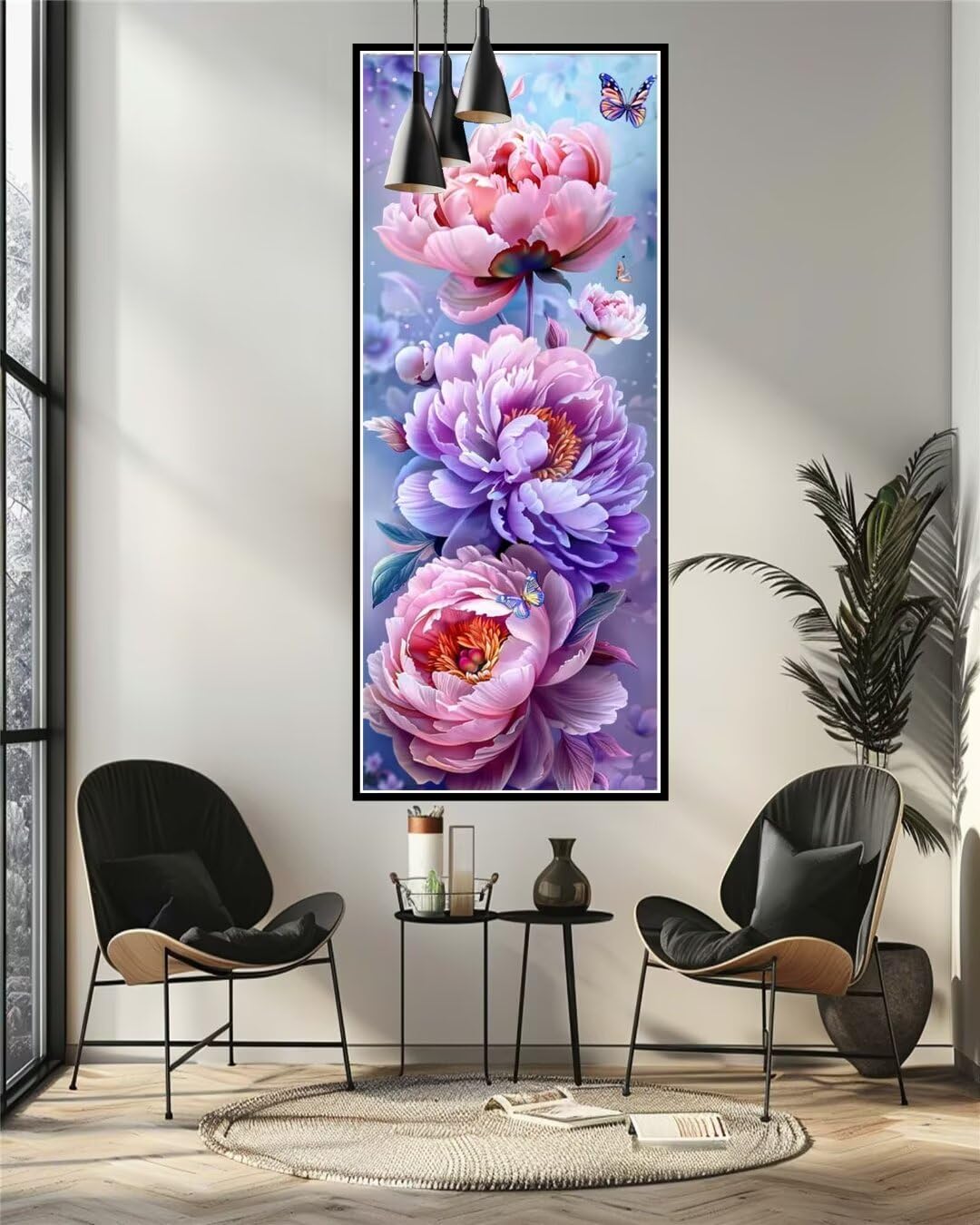 Malen Nach Zahlen Gänseblümchen Blume Malen Nach Zahlen Erwachsene, DIY Set Ölgemälde Malen Nach Zahlen XXL, Acrylfarben Painting by Numbers, für Geschenk Wanddekoration, 90x240cm (Ohne Rahmen)-YH314
