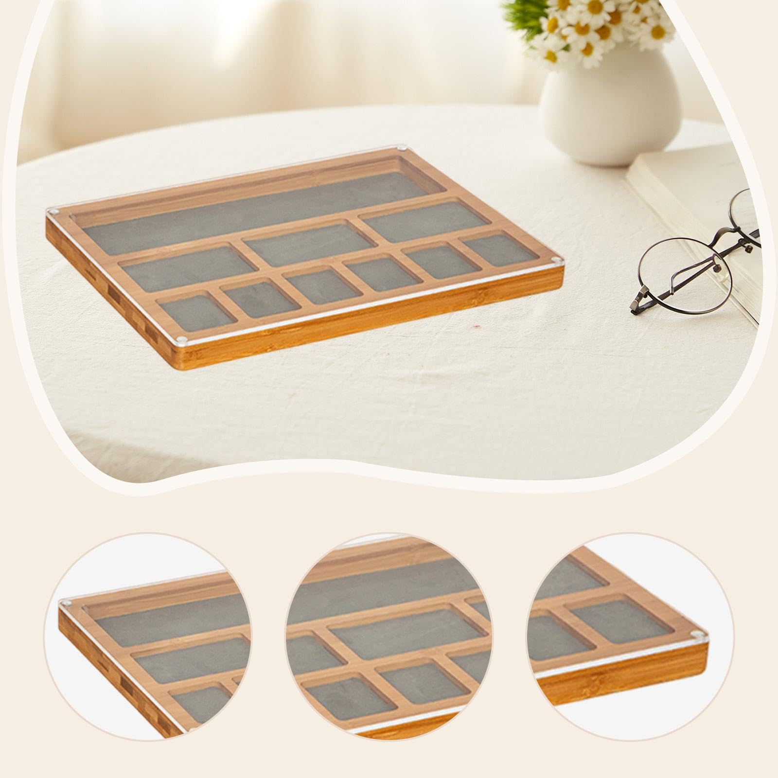 predolo Vassoio per smistare per Perline, Organizer Fai da Te per Perline, Contenitore per lavori Artigianali, Elegante e Robusto, espositore per casa e, Style D