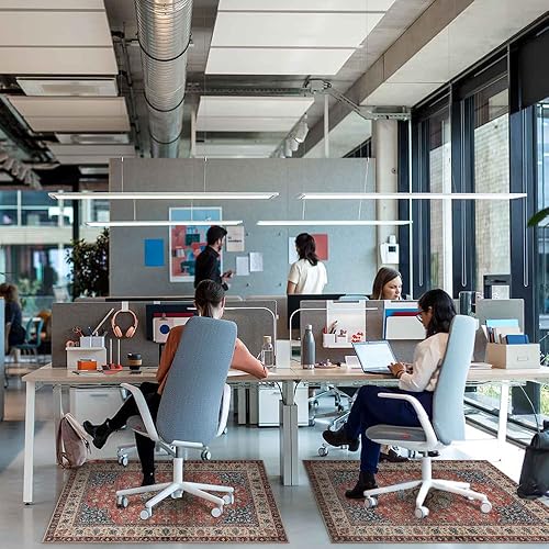 Miniatura 6 de Anidaroel Tapete para silla para suelo de madera dura, tapete de escritorio de 48 x 60 pulgadas para suelos duros, alfombras de oficina