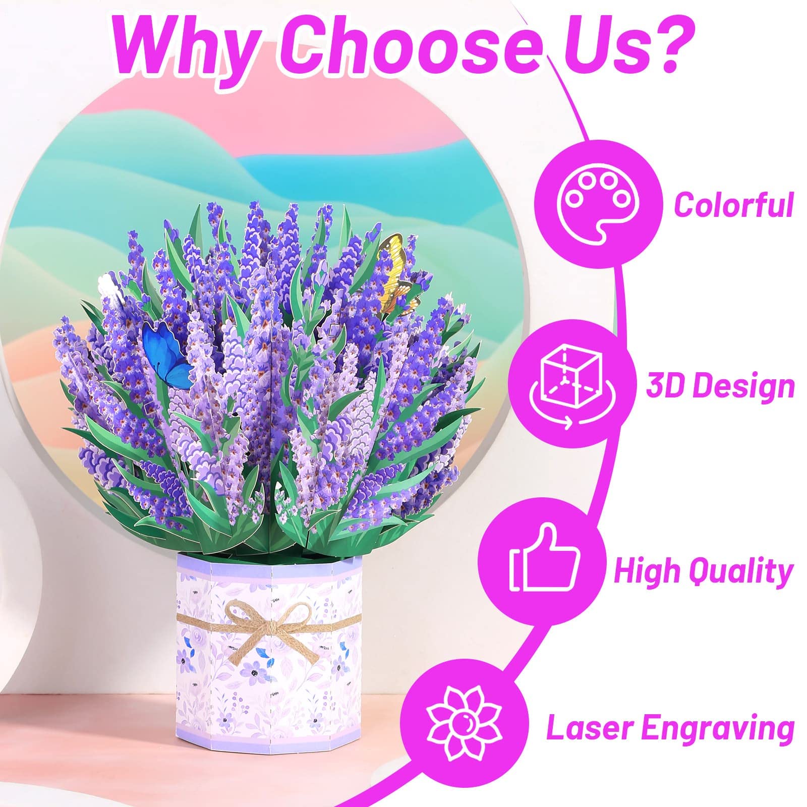 Forever Flower Bouquet Card - Image 3