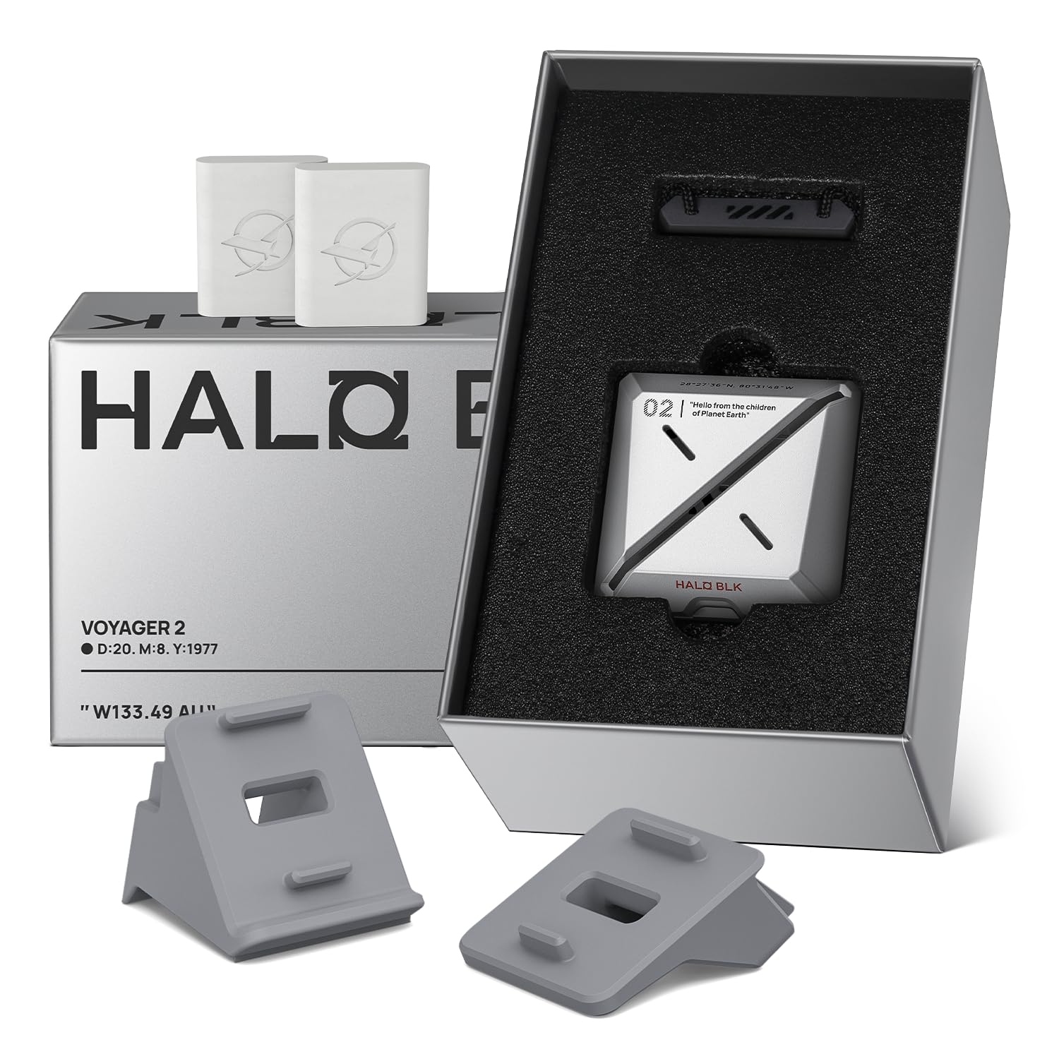 HALOBLK Car Air Freshener - White Peach Scent, Futuristic Style Aluminum Alloy Car Fragrance Diffuser with 2 Refills Designed for Tesla 2025-2021 Model Y Model 3 Accessories