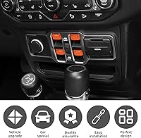 Vista 3 de Cubierta de botón para interruptor de ventana, accesorios interiores para Jeep Wrangler JL JLU y Gladiator JT 2018-2026 (naranja)