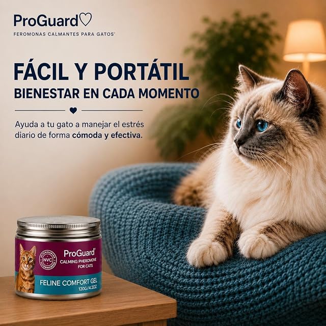 Foto 4 de 8 de ProGuard Gel difusor de feromonas calmante para Gatos - Gel Relajante sin Perfume para aliviar el estrés