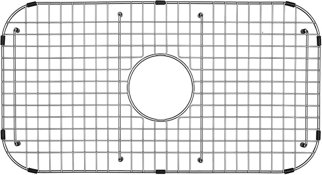 Serene Valley Sink Bottom Grid 27-1/2" x 14-1/4", Centered Drain with Corner Radius 3-1/2", NDG2814C