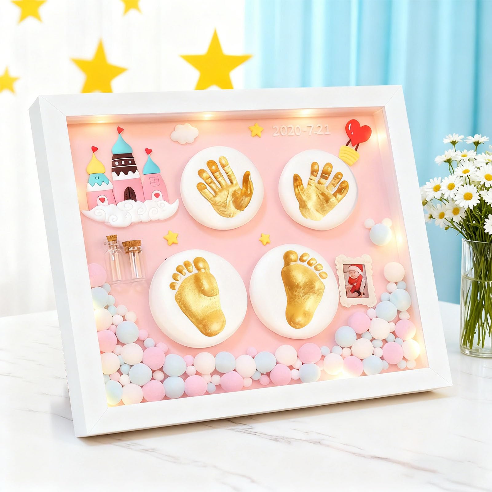 Baby - Handabdruck - Fu ß Abdruck - Maker - Set klarer Abdruck (Typ 2)