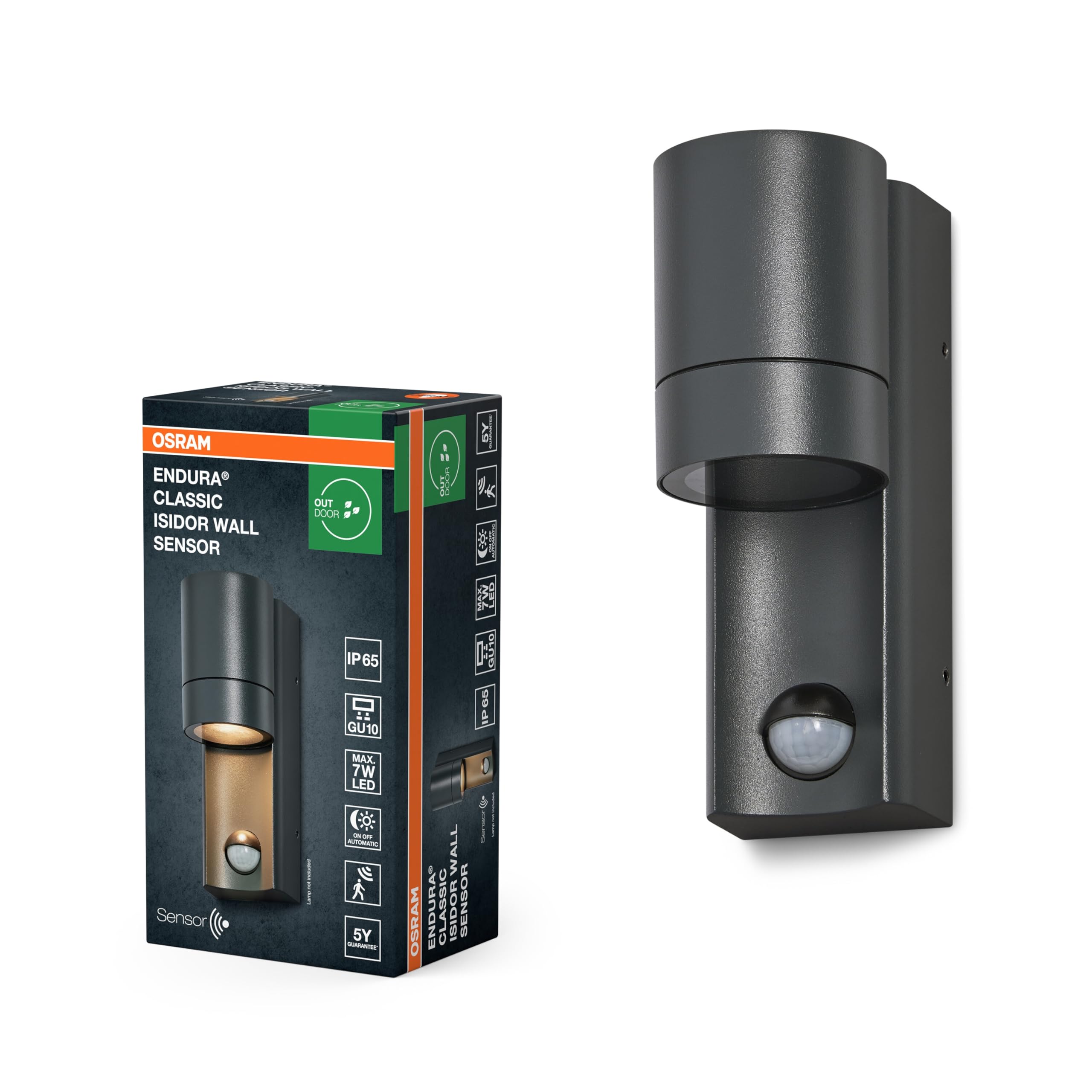 Osram ENDURA CLASSIC ISIDOR W S Außenleuchte, dunkelgrau