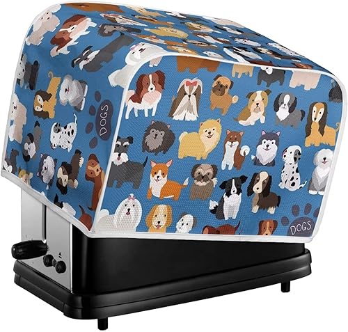 Miniatura 6 de Funda para tostadora de pan azul, a prueba de polvo, tamaño universal, para tostadoras de 4 rebanadas