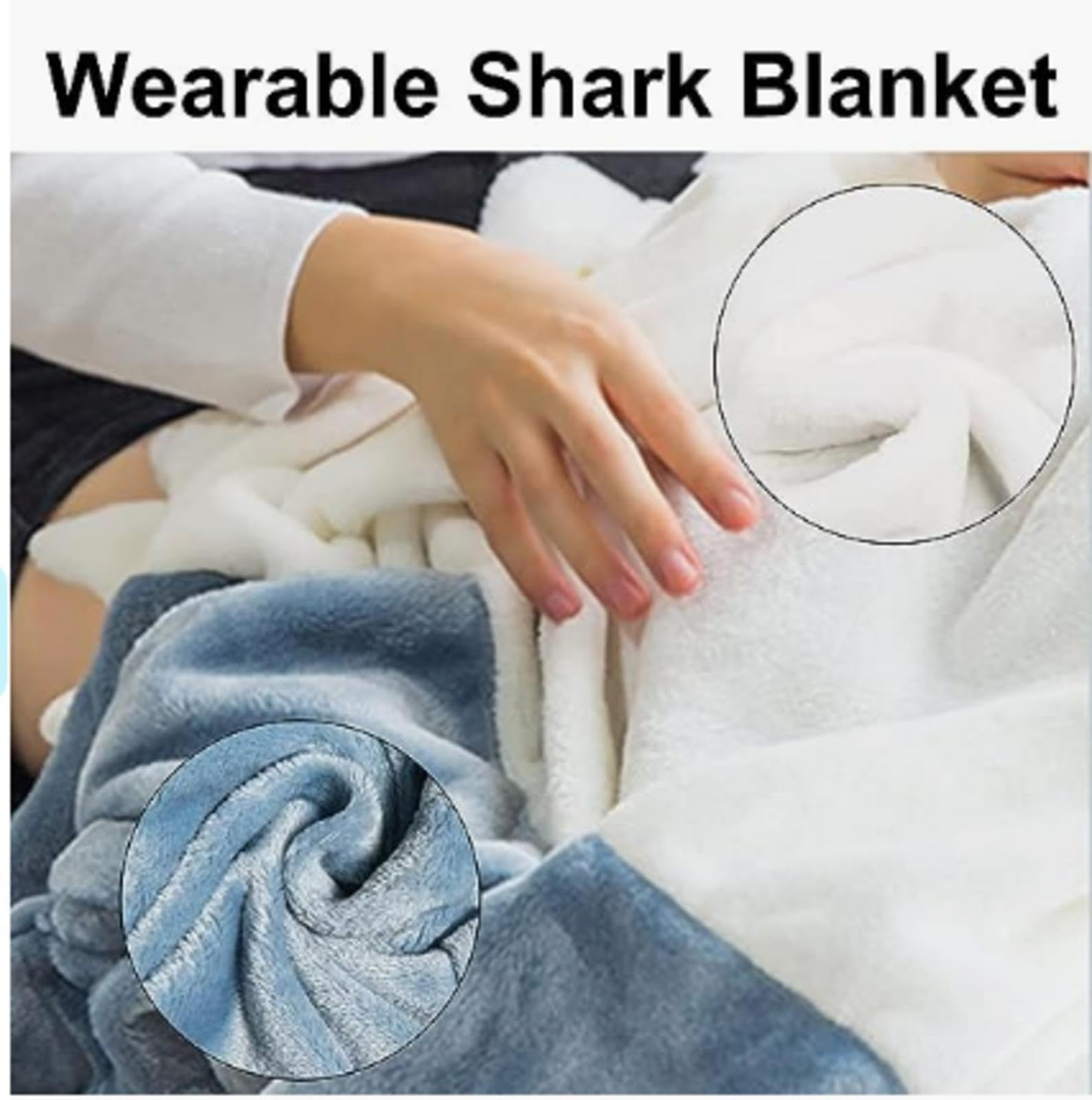Pigiama Squalo Per Adulti - Coperta Indossabile In Flanella, Costume Da Squalo Per Cosplay E Relax