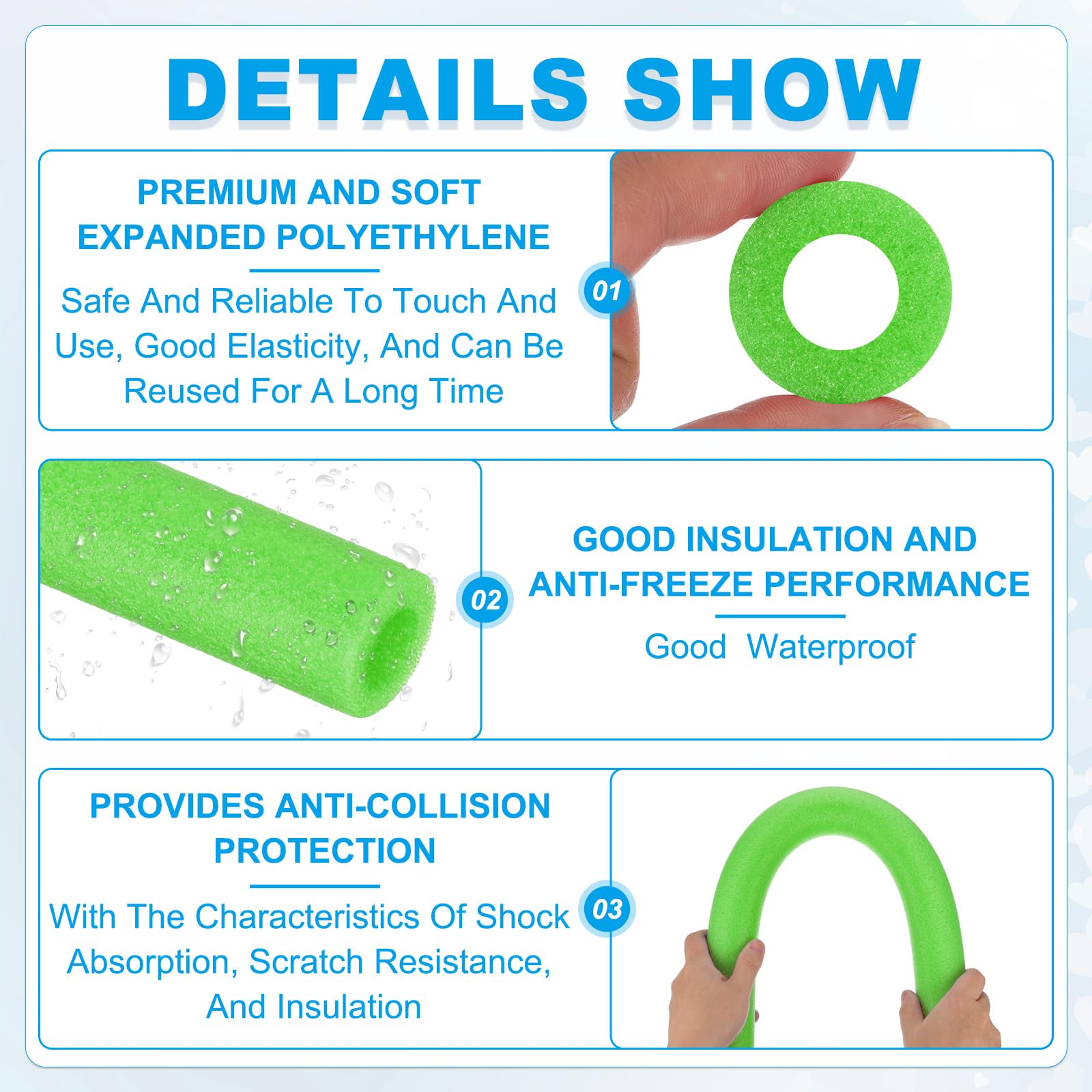 PATIKIL 2 Pcs Pipe Insulation Foam Tube - Image 3