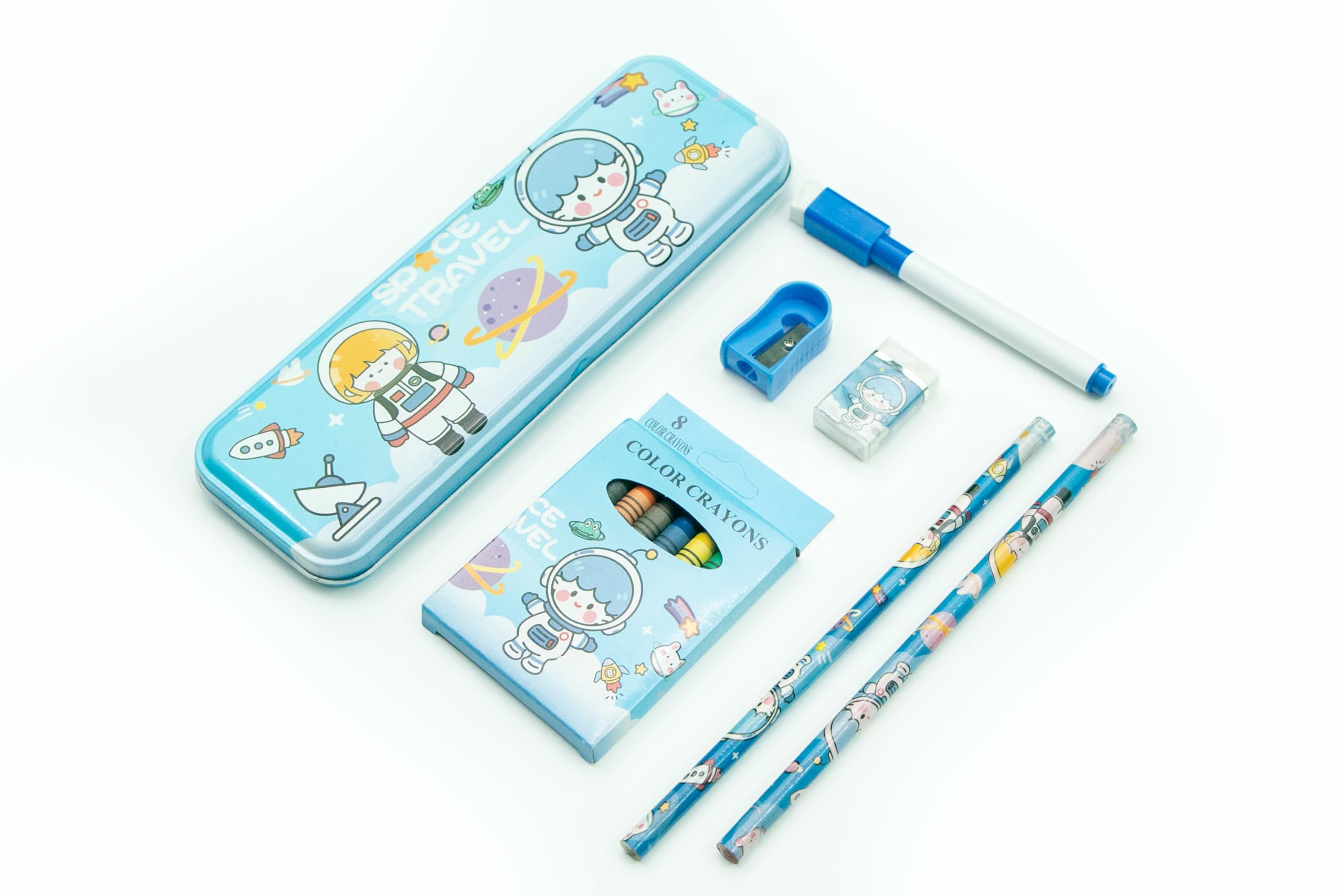 Toy Imagine Stationery for Kids Best Return Birthday Gift for Boys Girls Educational Learning Stationery kit Set for Kid (14 pcs Green/Blue) (B0DBM269NZ) Amazon Price History, Amazon Price Tracker