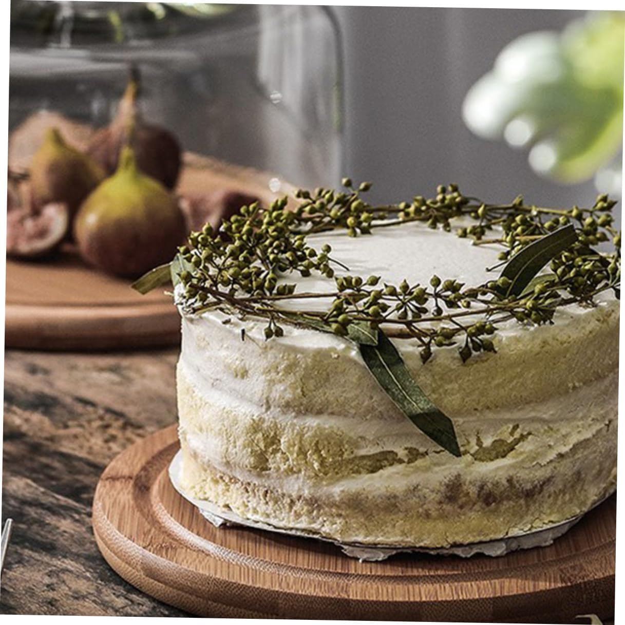 Ciieeo Cake Glass Cover with Tray Large Dessert Protective Dome Food Display Cover for Home Baking and Snack Serving