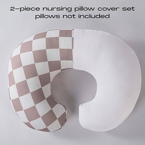 Miniatura 7 de Paquete de 2 fundas de almohada de lactancia, fundas de almohada elásticas ultrasuaves para lactancia materna para bebés niños y niñas, se adapta a