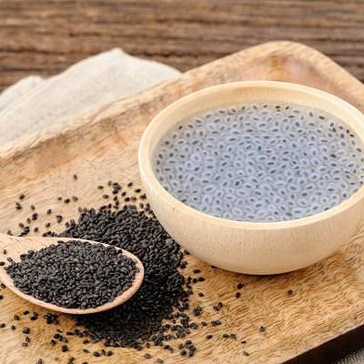 Sweet basil seeds, 200g Sabja seeds, tukmaria, Holy Basil Seeds, Tukmalanga, Tukbalanga, Subza, Falooda, Fudco, non GMO, pesticides Free, Glutin Free