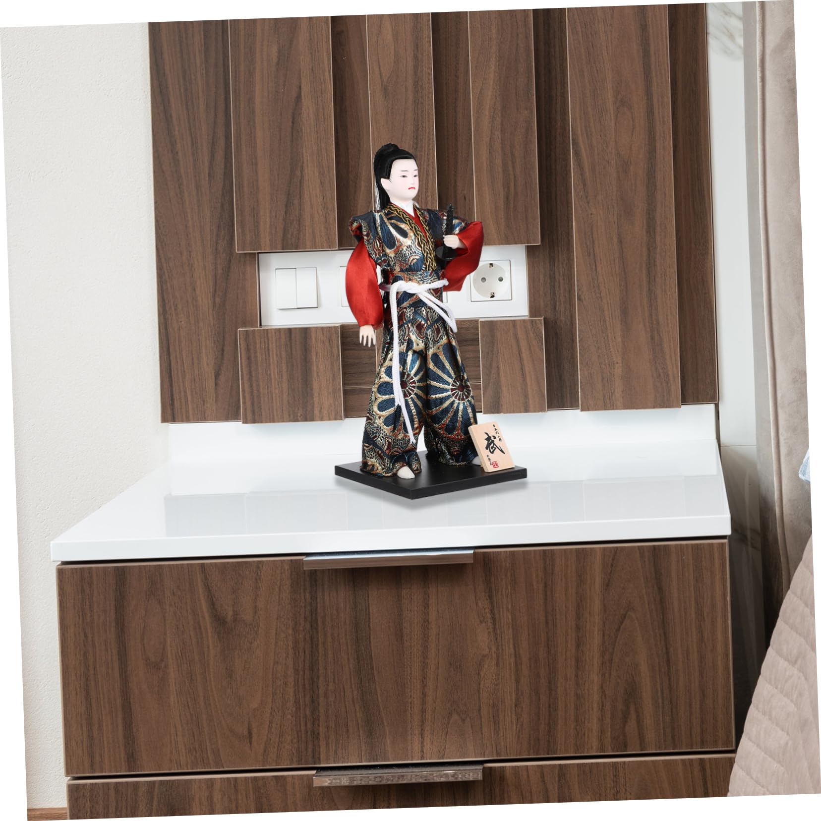 Hemobllo Samurai Japonés de Coleccionable de Guerrero Asiático Decoración Multifuncional Hogar y Oficina Cultural de Adorno de Cultura