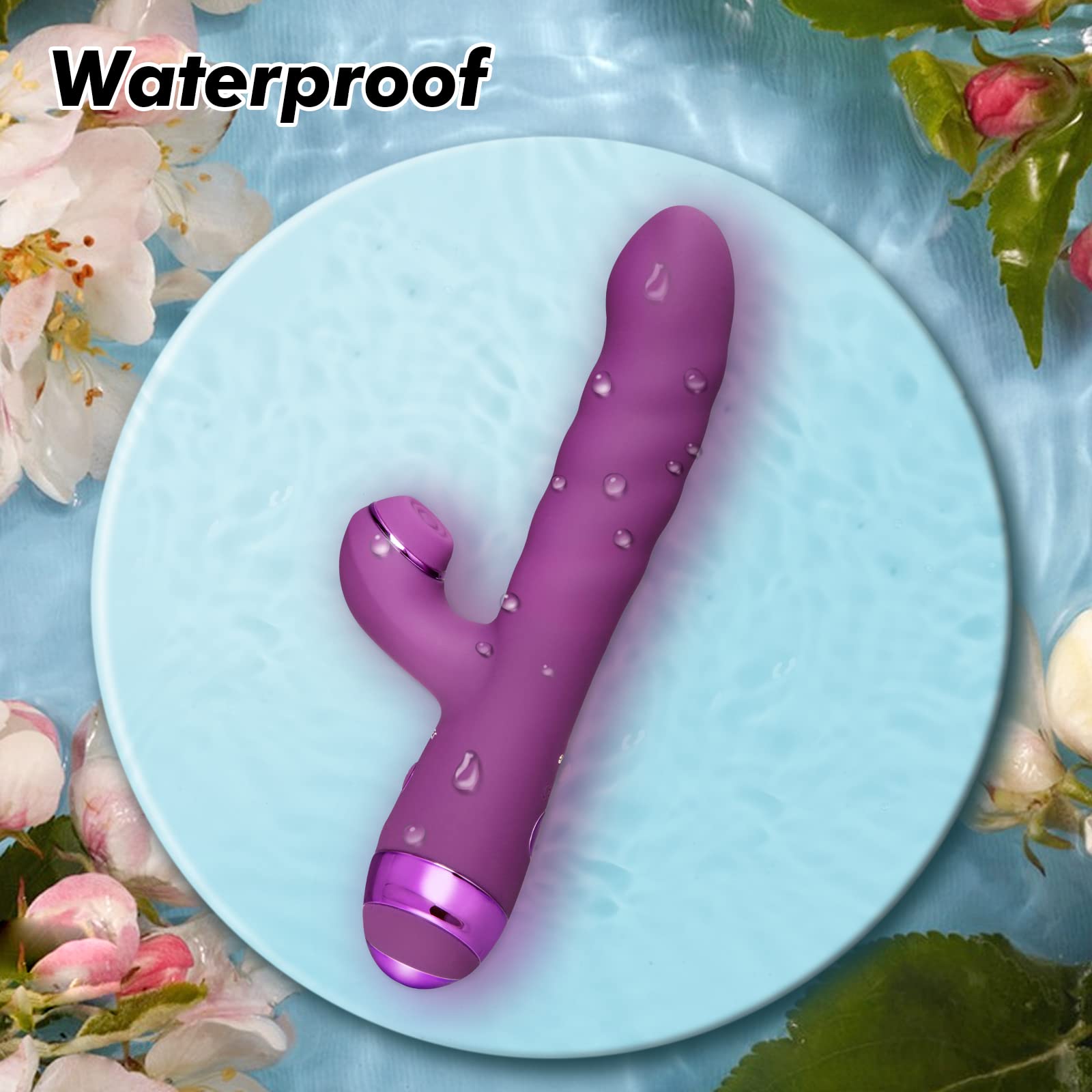 Vibrador Mujer Punto G con Función de Empuje y Vibración - Juguetes Eróticos de Silicona Suave, 10 Frecuencias de Golpeteo y 3 Telescópicas - Diseño Ergonómico y Recargable para Placer Profundo