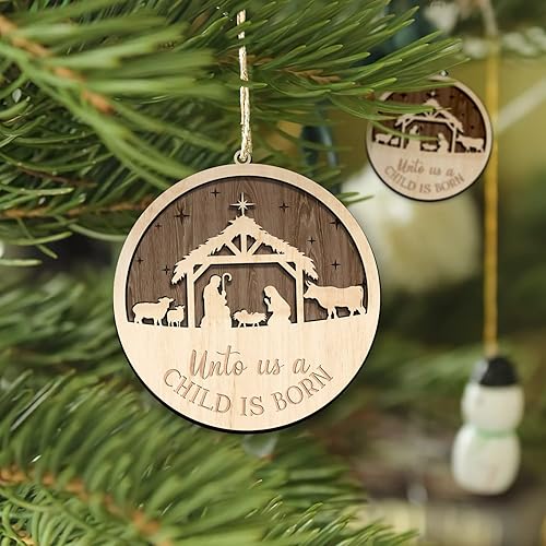 Miniatura 6 de Adornos de Navidad cristianos, regalos religiosos familiares, decoraciones cristianas para el hogar, decoración religiosa  Adornos de Navidad para