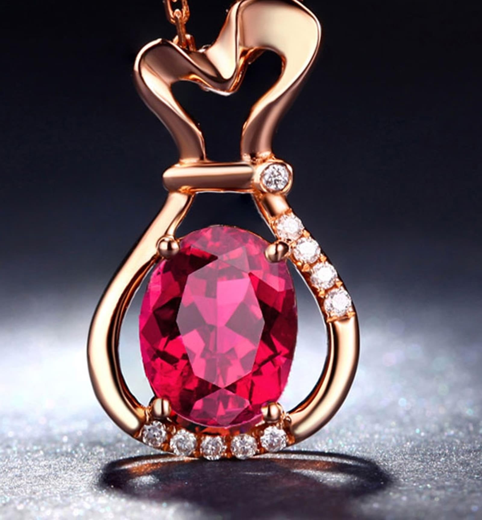 Collier en or jaune 750 avec pendentif en tourmaline 0,9 ct taille ovale pour femme Chaîne en or 18 carats 50 cm