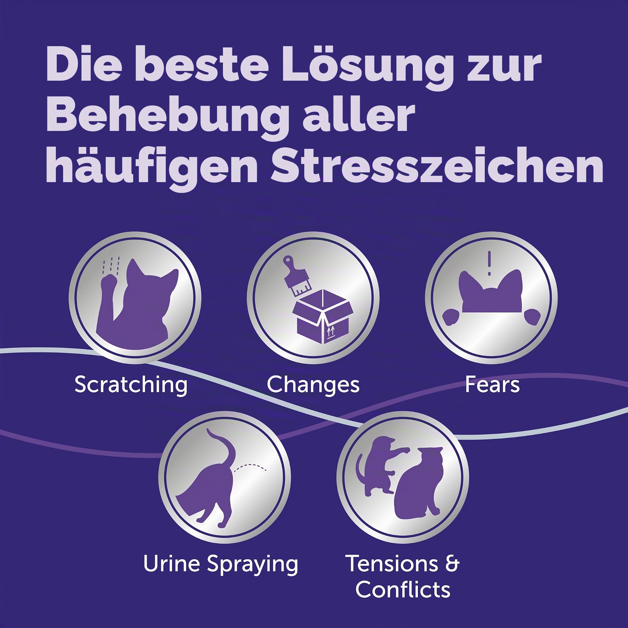 Feliway Optimum 30 Tage Katzen-beruhigende, geruchlose Nachfüllpackung für Pheromon-Diffusor, 48 ml – hilft Anzeichen von Stress bei Katzen und Kätzchen, von Tierärzten empfohlen, medikamentenfrei
