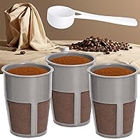 Vista 1 de Podoy K400 Reusable Coffee Filter Inner Compatible with Keurigg My K Cup 2.0 K250 K300/350/375 /450/475 Grey Universal Reusable Filter with Coffee