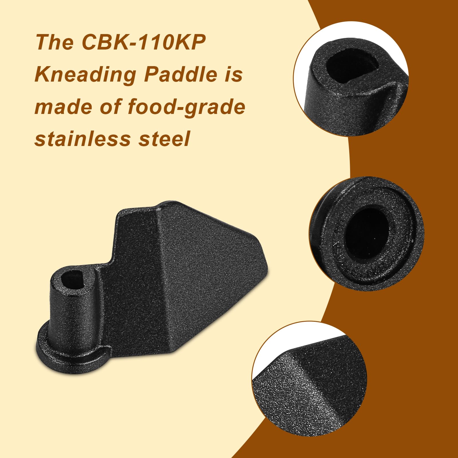 CBK-110KP - Piezas para hacer pan de paleta de amasado compatibles con la máquina de hacer pan Cuisinart, compatible con los modelos CBK-110 CBK-110P1 Compact Bread Maker (paquete de 2)