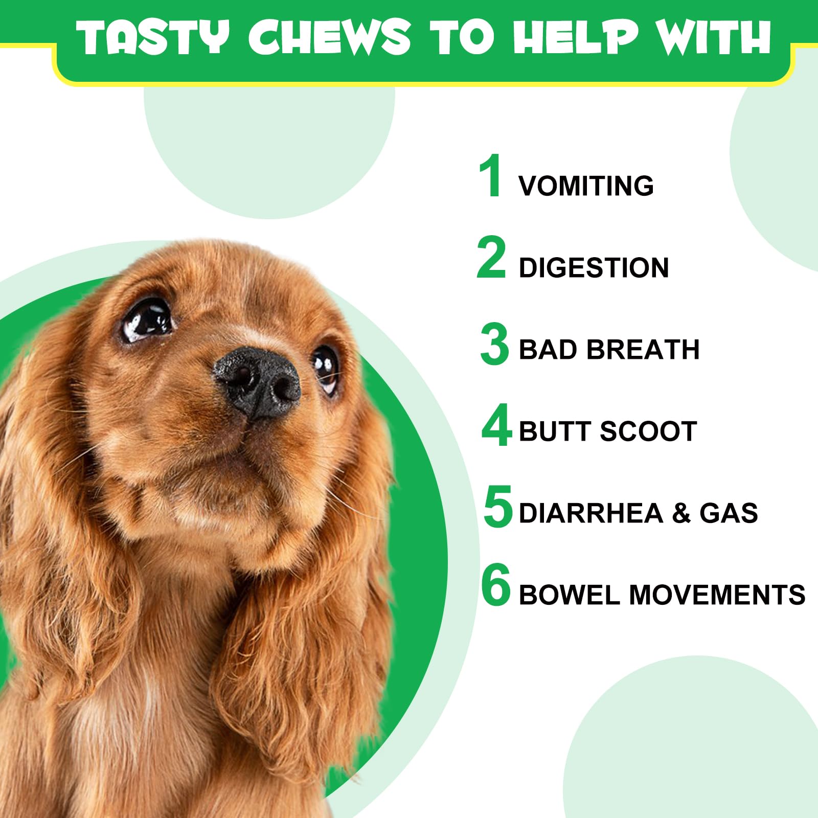 Probióticos para Perros Enzimas Digestivas, 120PCS Probioticos Perros, Mejora la Salud Intestinal, Alergias Estacionales, Piel & Pelaje, para Todas Las Razas (Pato)