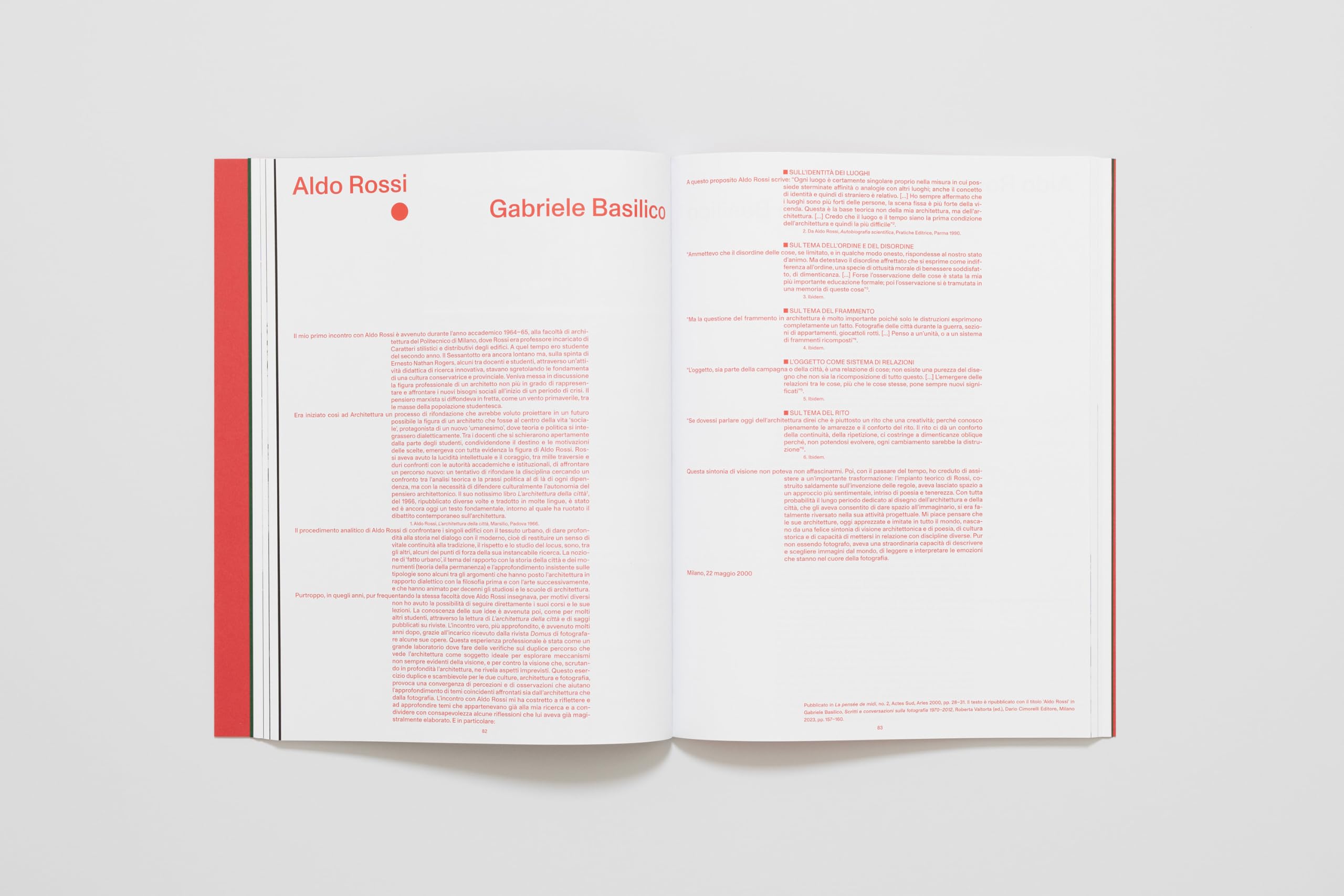 Gabriele Basilico fotografa Aldo Rossi. Ediz. italiana e inglese