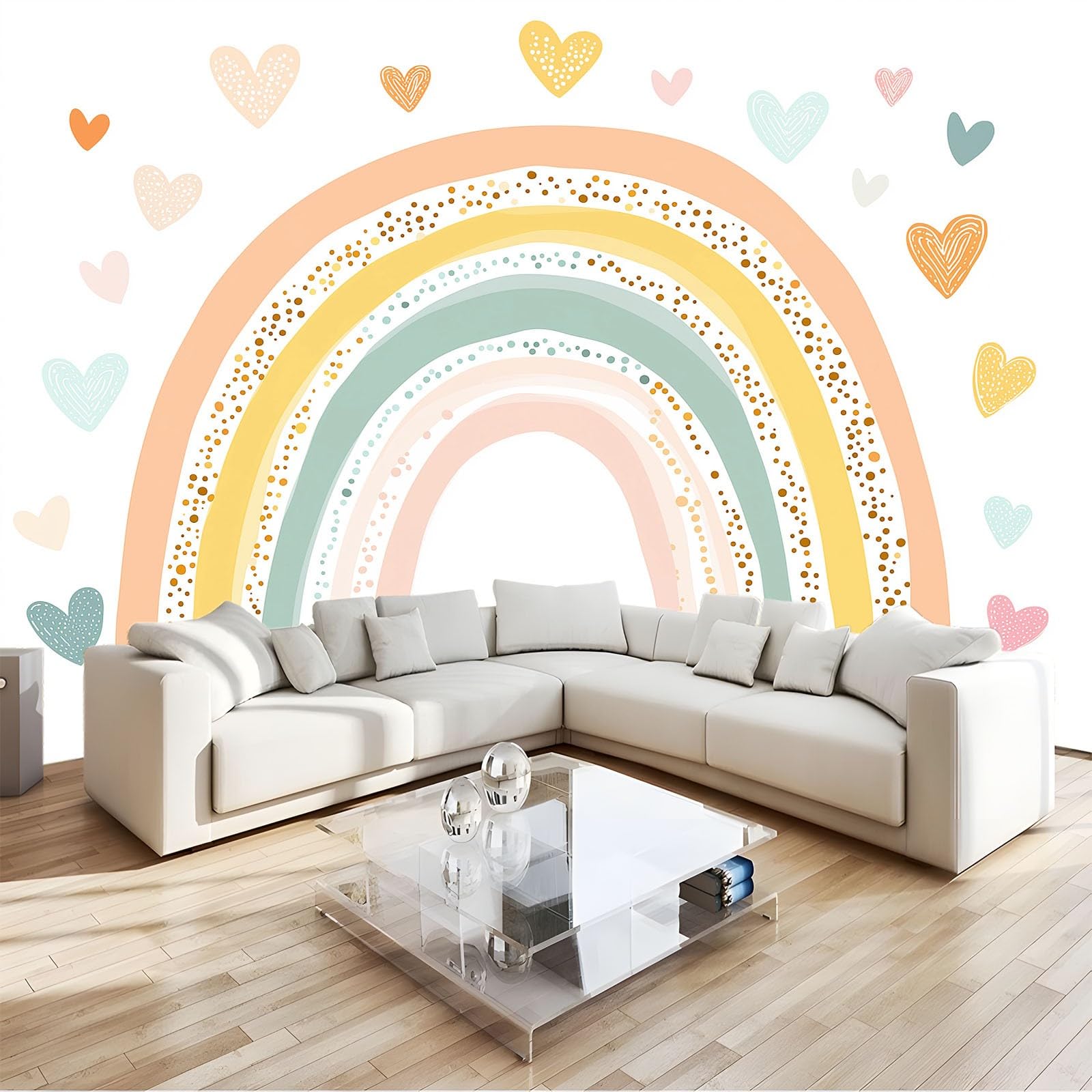 Papier peint panoramique bohème intissé 350 x 256 cm pose facile sur mur