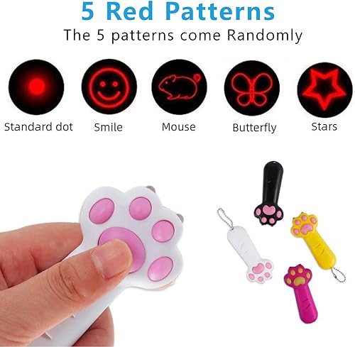 Miniatura 4 de Juguete interactivo para gatos para ejercicio de captura en interiores, varita divertida para perros y mascotas para perseguir y jugar (blanco)