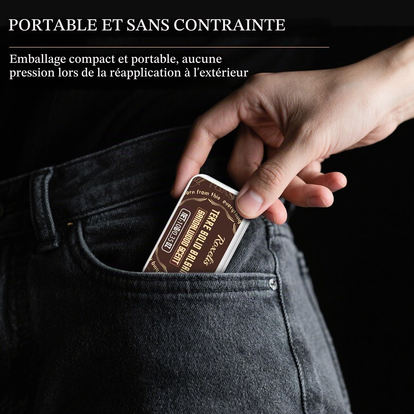 4 pièces Parfum solide pour homme, parfum masculin aux phéromones | vétiver, cèdre, sauge, santal, parfum pour homme automne-hiver, coffret de parfum format voyage, cadeau pour homme (4 x 10 g)