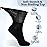 +MD Diabetic Socks Men Women-6 Pairs, Non-Binding Extra Wide Crew Socks, Circulator Socks for Edema 10-13 Black