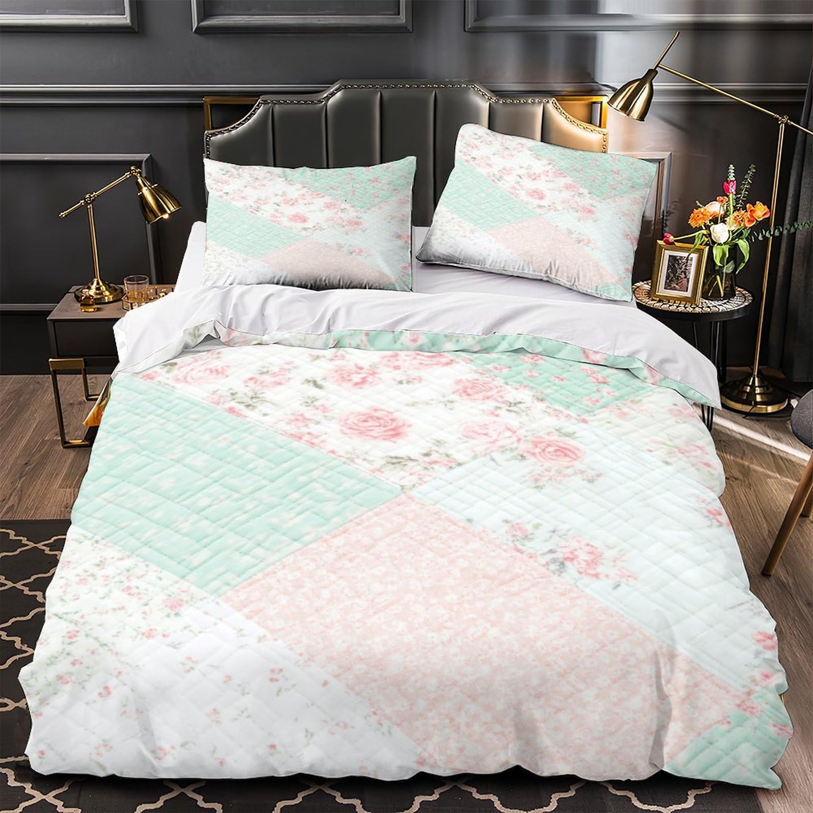 Parure de lit caravane rétro housse de couette double 200x200cm en microfibre douce pour ado