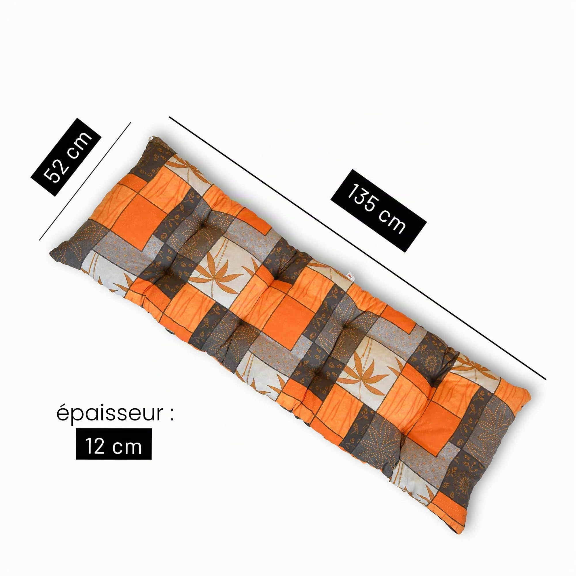 TECNOWEB - Lot de Coussins pour balancelle 3 Places avec pièce de Rechange Assortie pour Le Toit Assortie, 100% fabriqué en Italie, idéal pour l'extérieur (Jardin et Cours), Cadre Non Inclus