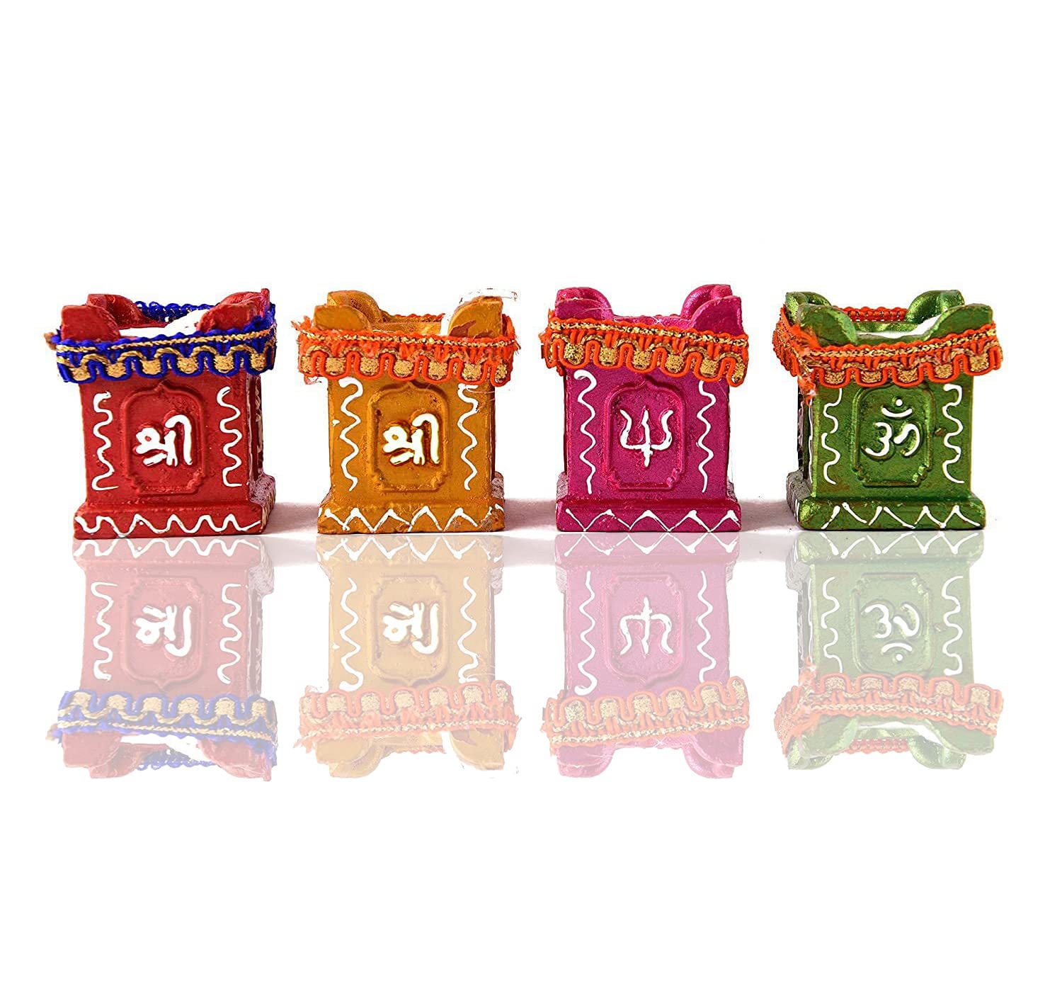 CraftVatika Tulsi Diya for Home Diwali Decoration Items Puja,4 Sets Handmade Earthen Clay Terracotta Decorative Diya, Candles Pooja Purpose Outdoor Indoor Garden Decor (4 Pieces) - Image 2 thumbnail