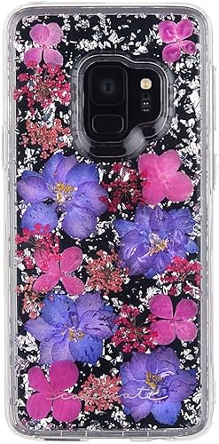 Case-Mate - Funda Samsung Galaxy S9 - KARAT PETALS - Fabricado con flores reales - Diseño protector delgado - Pétalos morados