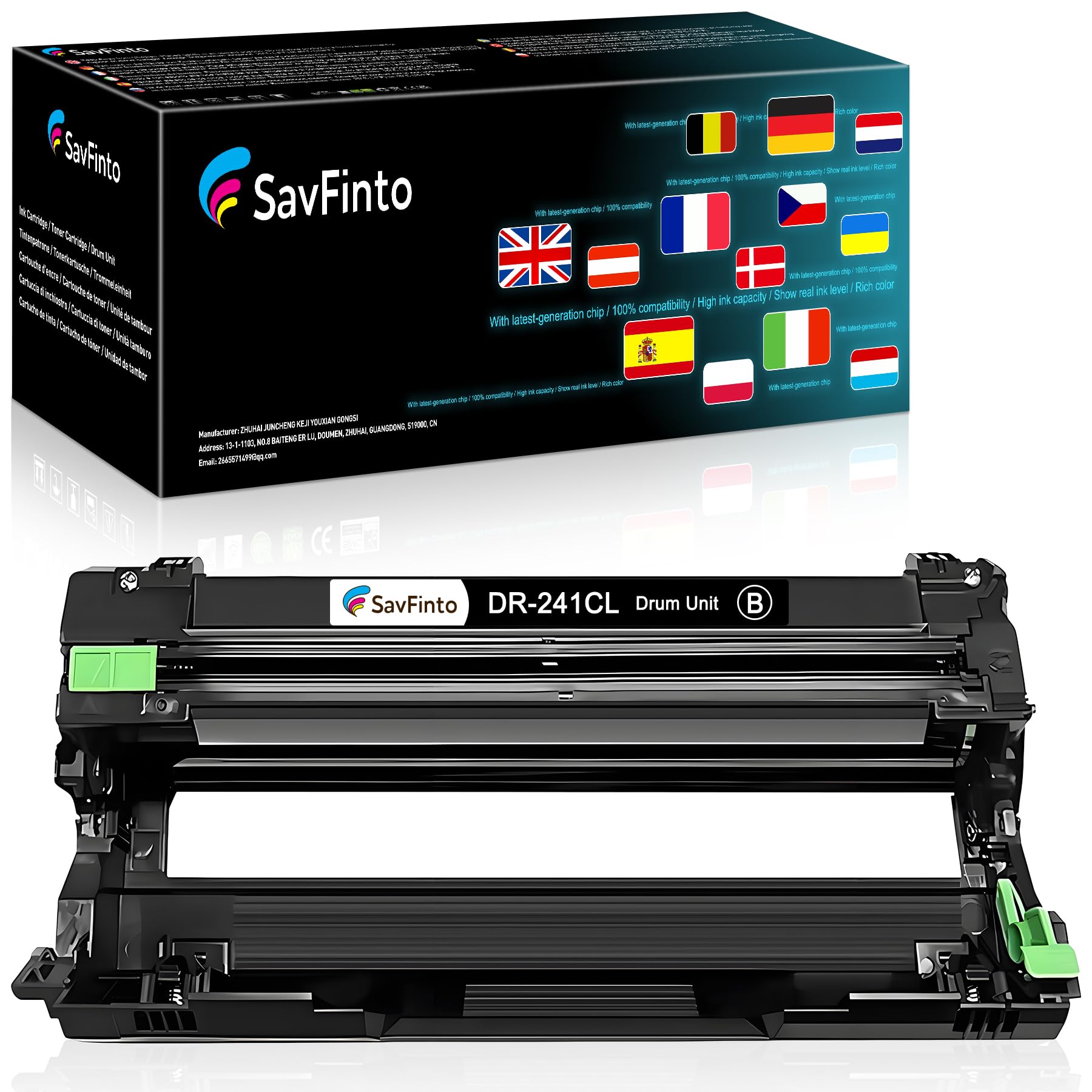 DR-241CL DR241CL DR241 Tambour Compatible avec Brother DCP-9020CDW HL-3140CW HL-3142CW HL-3150CDW HL-3152CDW HL-3170CDW HL-3172CDW MFC-9130CW MFC-9140CDN MFC-9330CDW MFC-9340CDW (1 Noir)