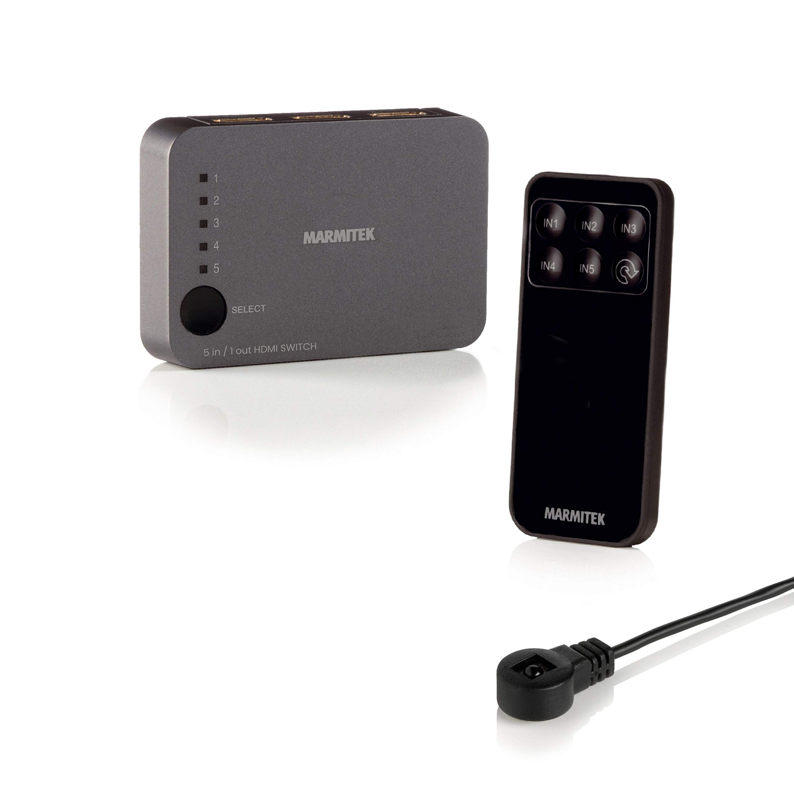 Marmitek Connect 350 UHD 2.0 - Switch HDMI 4K60 5 entrées 1 Sortie HDR