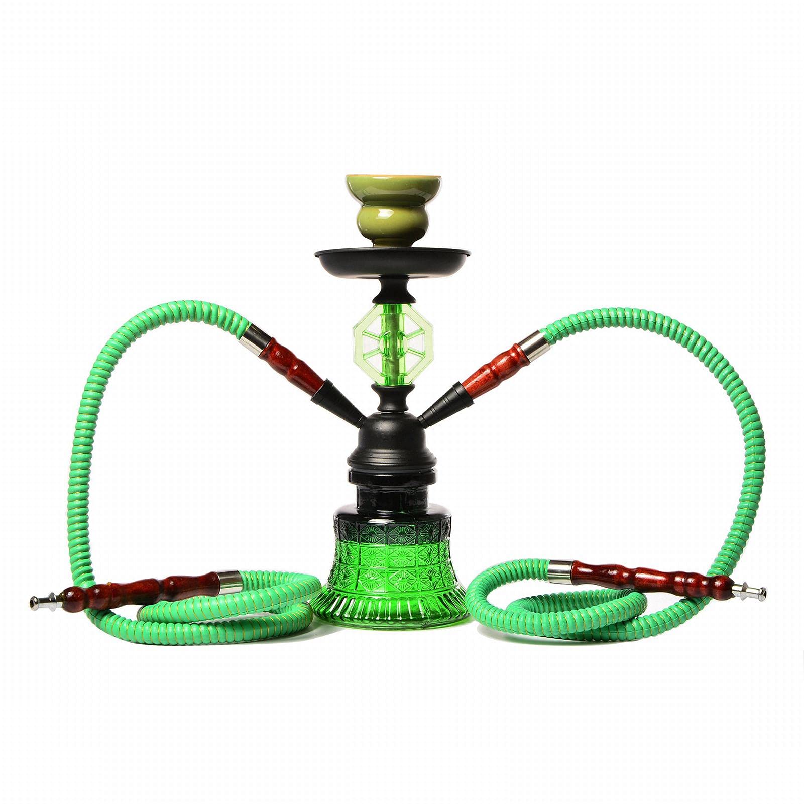 Set Portatile In Vetro Narghilè Set 2 Tubo Shisha Combo Set In Lega Di Alluminio + Materiale In Vetro, Con Super Durata Un Regalo Per I Vostri Parenti E Amici B