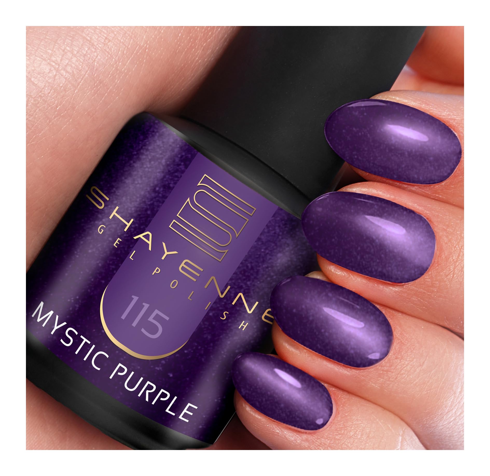 SHAYENNE UV Gel Nagellack Schwarz 15ml – 63 Black Diamond Gl