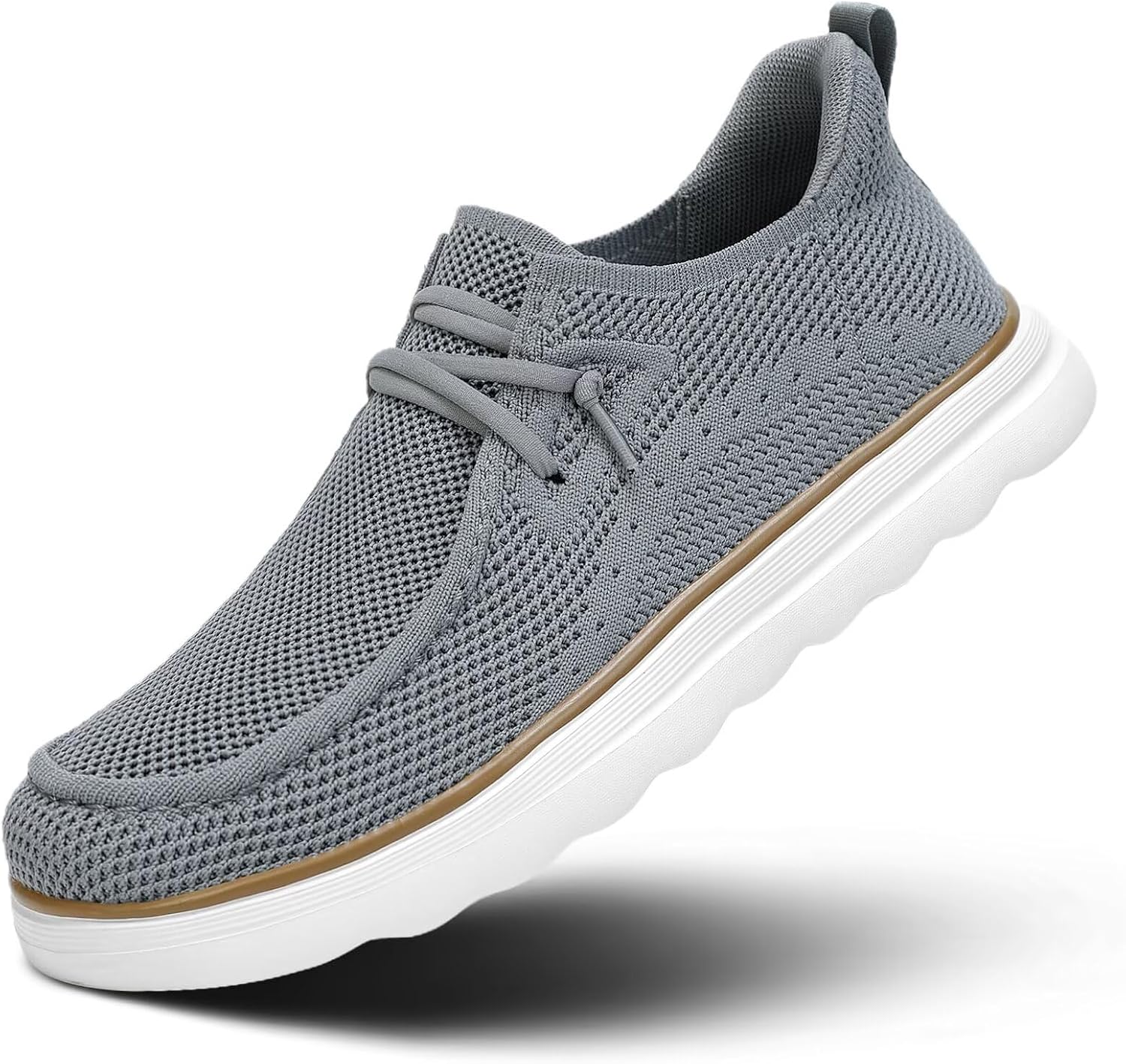 Mens Casual Slip On Loafers Breathable Mesh Non Slip Boat Shoes Lightweight Comfortable