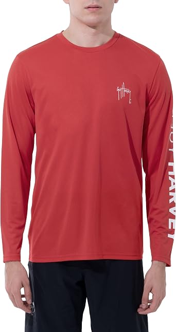 Guy Harvey Mens Long Sleeve Performance Sun Protection Shirt SPF UPF 50+