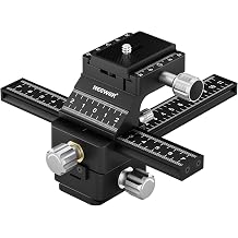 NEEWER 4-Way Macro Focus Rail Slider with 1/4"-20 Screw Quick Release Plate