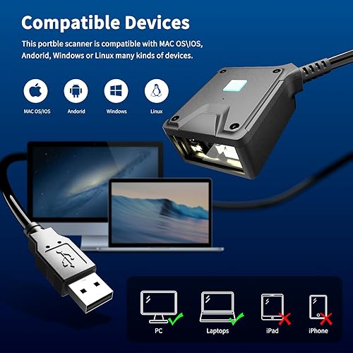 Miniatura 5 de NetumScan Motor de escaneo de código de barras fijo integrado 2D, lector de código de barras QR 1D 2D de grado industrial, escaneo de inducción