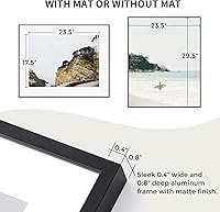 Vista 78 de Fun Memories Portarretratos de metal de 16 x 20 pulgadas con paspartú de 11 x 14 pulgadas, acabado de aluminio cepillado, parte delantera de vidrio