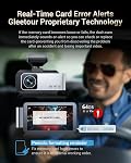 Cam avant et arrière Dash, 4K Complet HD Caméra double Dash pour voitures, surveillance de carte mémoire intégrée, 64GB Carte, 5G WiFi GPS, Caméra de voiture avec 3" IPS Écran, 2160P Vision nocturne, moniteur de stationnement